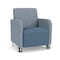 Lesro Siena Guest Chair w/ Front Casters, Bru Steel Legs, RS RainSong Back, MD Titan Seat, RS RainSong Panels SN1101 - alternate 1